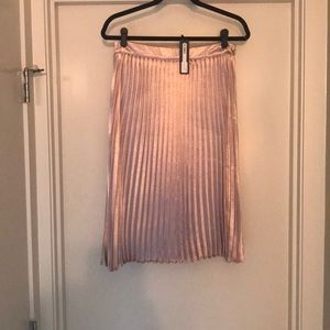 Rose Gold Pleated Skirt